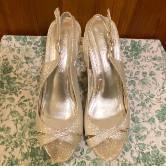 Women’s David’s Bridal Sparkle Heeled Sandals - Picture 7 of 8